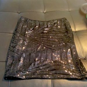 Glitter skirt sheer w side zipper. Never used